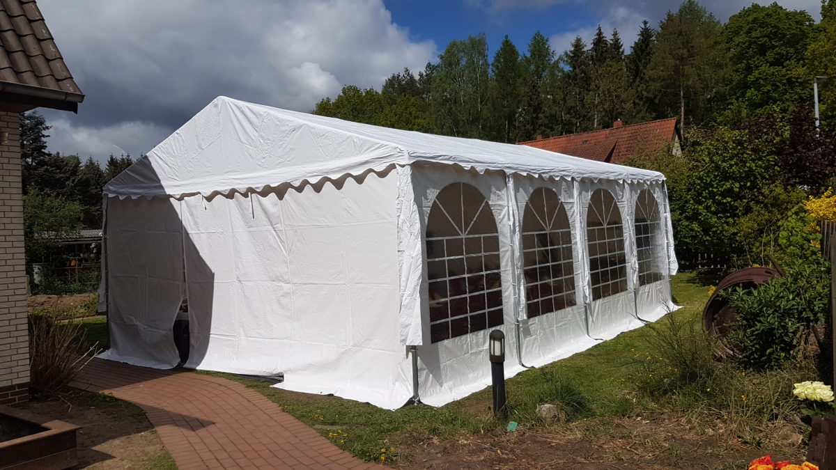 Partyzelt 6,8 X 12,4 M, Robuste Outdoor-Überdachung Für Hochzeit, Gartenparty Oder Als Carport
